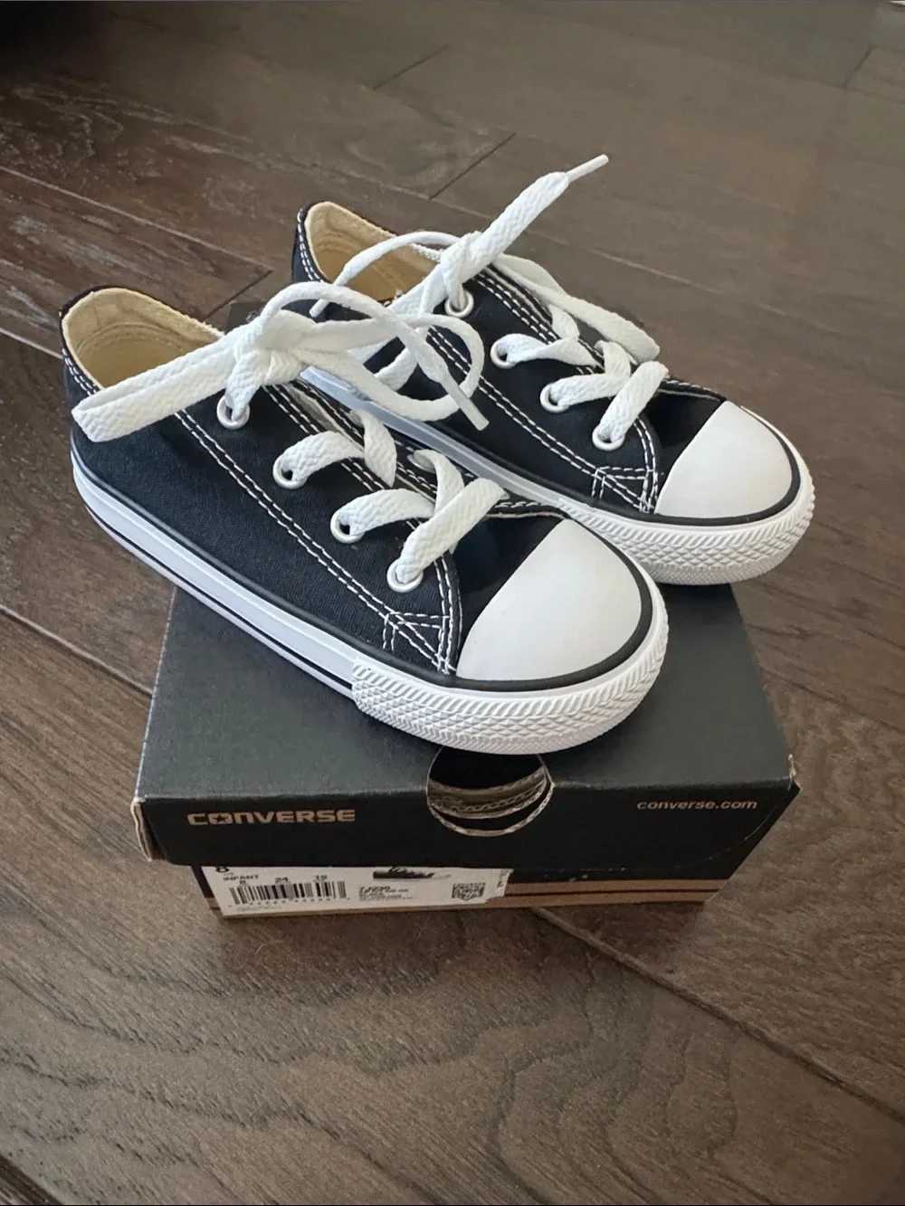 Converse Kids Low-Top Sneakers in Black and White